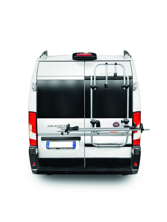 Bagażnik rowerowy na tylne drzwi Fiat Ducato Citroen Jumper Peugeot Boxer ( 14- ) Opel Movano IV ( 21- ) Toyota ProAce Maxi ( 24- ) - 2 rowery