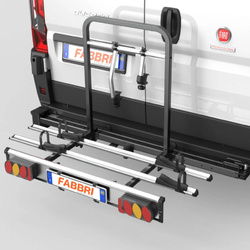 Platforma na 2 rowery z możliwością rozbudowy do 3-ciego do busów vanów camperów 75 kg Fabbri Sesamo